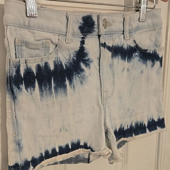 Blue Tie-Dye Women's Shorts - Picture 3 of 6